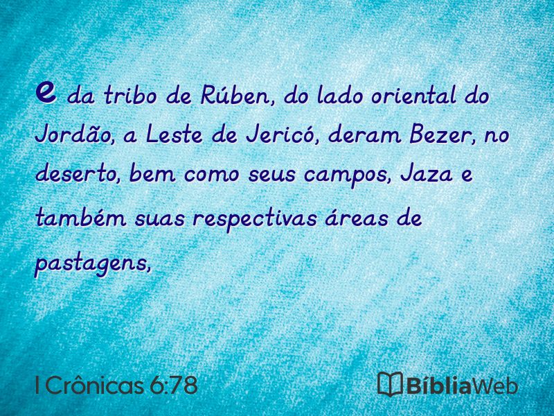 I Crônicas 6:78 em imagem para compartilhar
