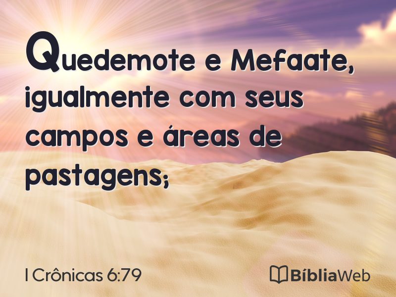 I Crônicas 6:79 em imagem para compartilhar