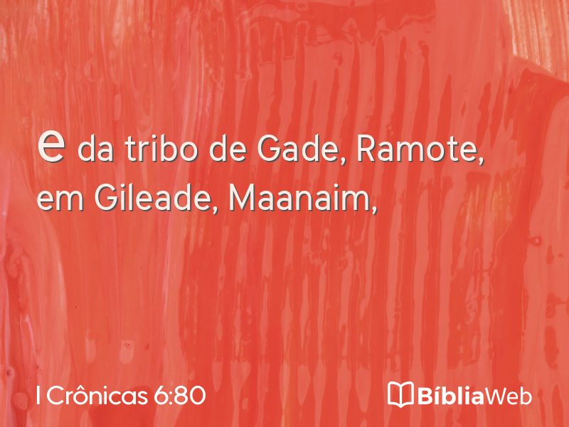 I Crônicas 6:80 em imagem para compartilhar