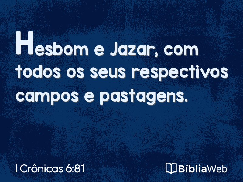 I Crônicas 6:81 em imagem para compartilhar