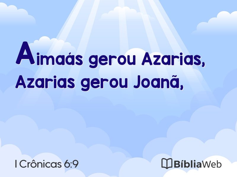 I Crônicas 6:9 em imagem para compartilhar