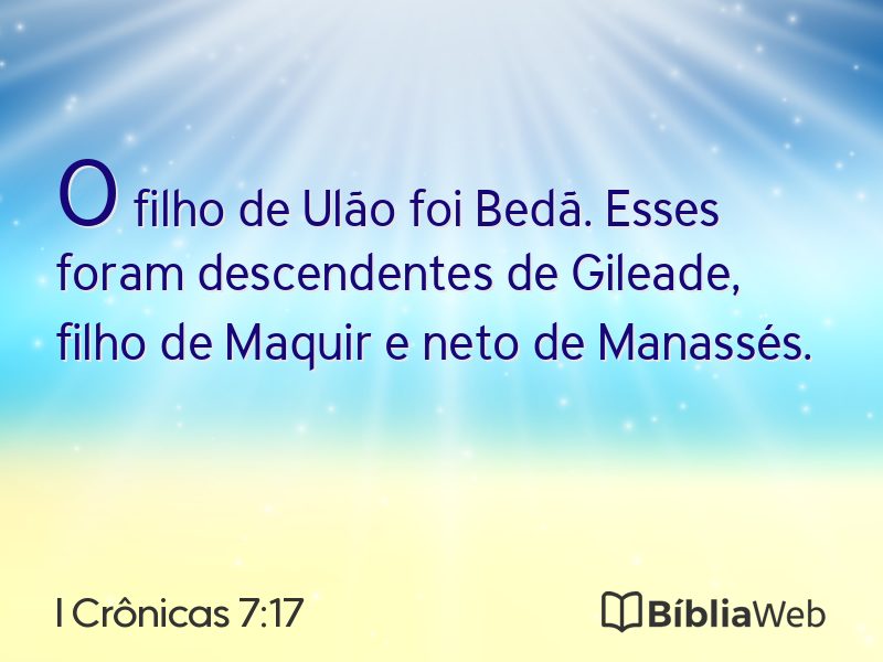I Crônicas 7:17 em imagem para compartilhar