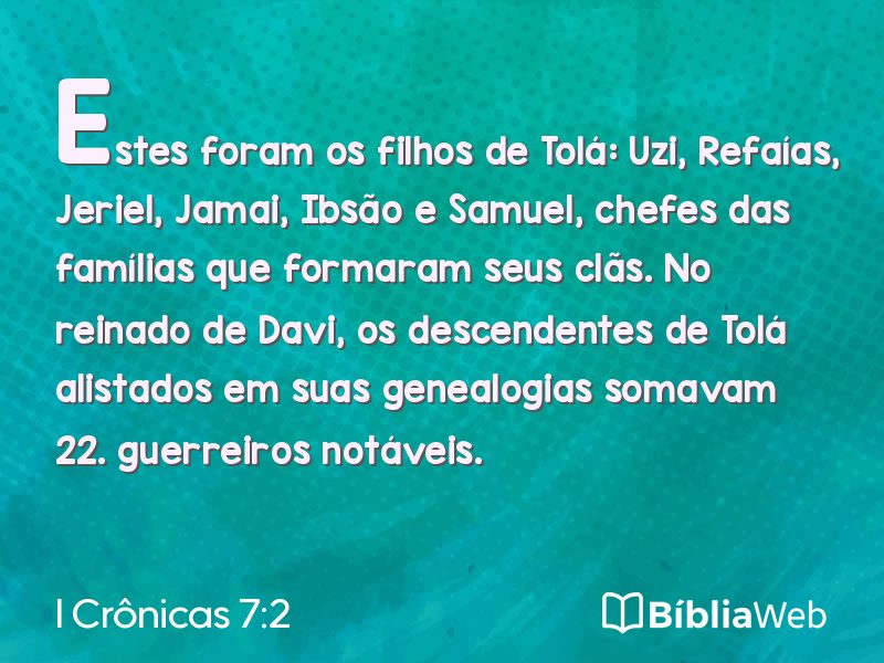 I Crônicas 7:2 em imagem para compartilhar
