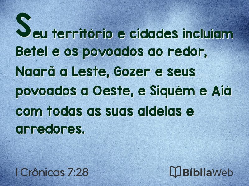 I Crônicas 7:28 em imagem para compartilhar