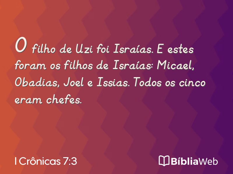 I Crônicas 7:3 em imagem para compartilhar