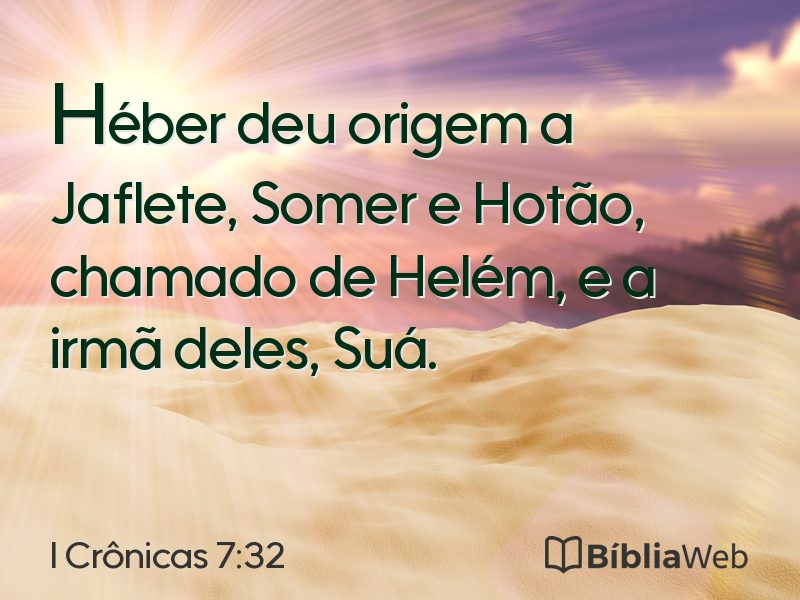 I Crônicas 7:32 em imagem para compartilhar