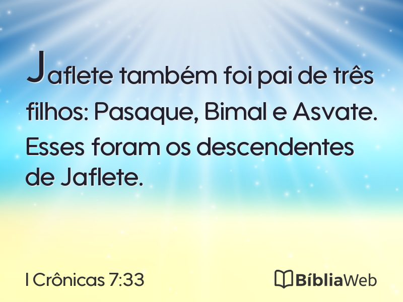 I Crônicas 7:33 em imagem para compartilhar