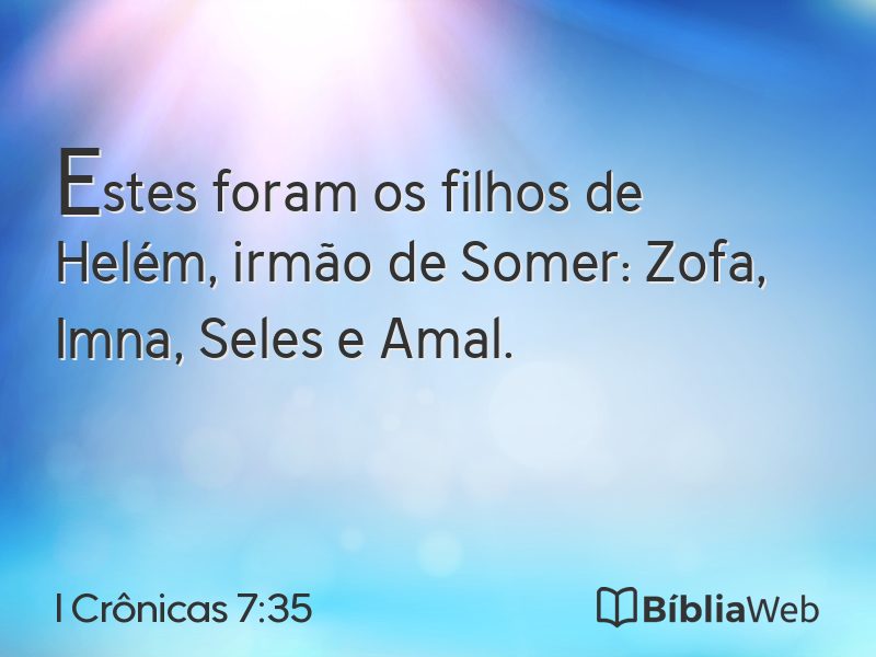 I Crônicas 7:35 em imagem para compartilhar