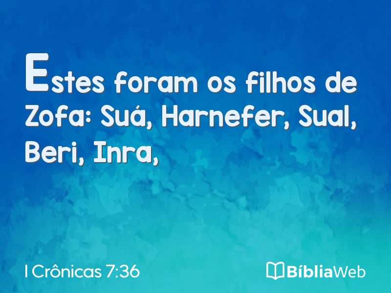 I Crônicas 7:36 em imagem para compartilhar