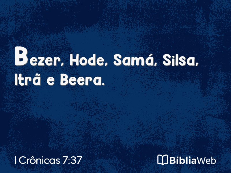 I Crônicas 7:37 em imagem para compartilhar