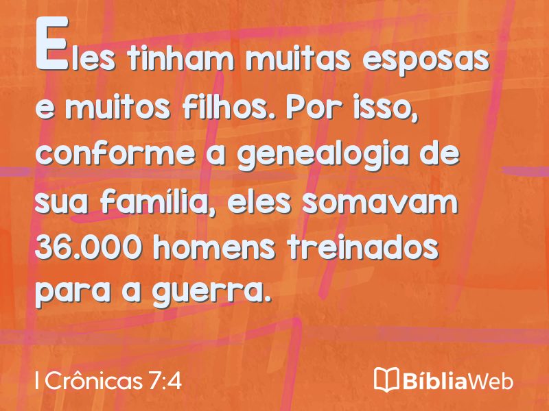 I Crônicas 7:4 em imagem para compartilhar