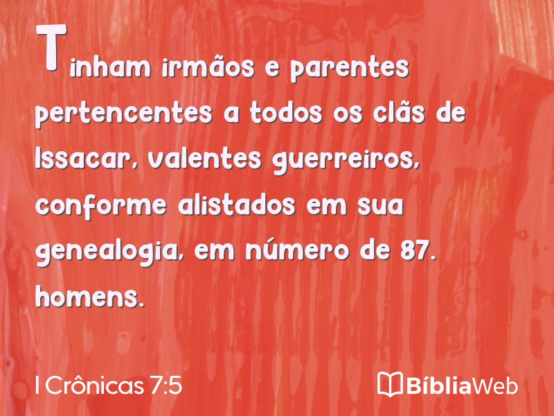 I Crônicas 7:5 em imagem para compartilhar