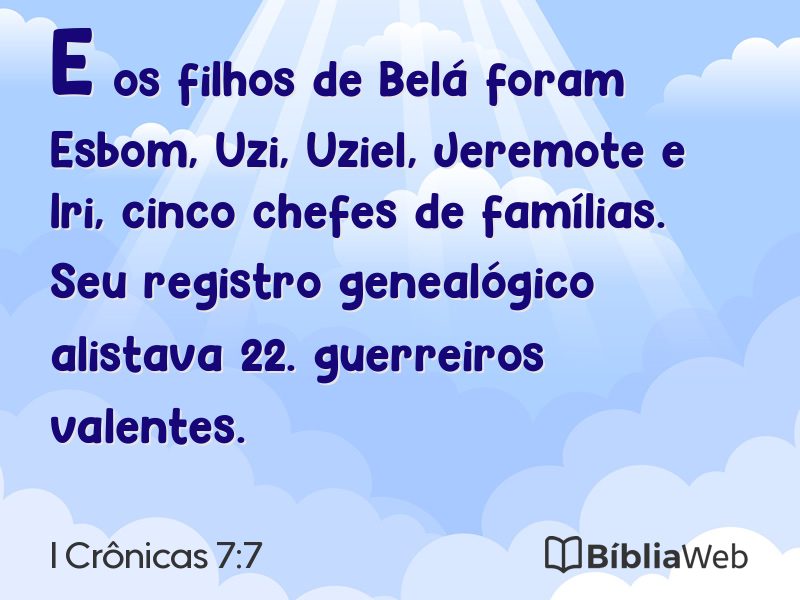I Crônicas 7:7 em imagem para compartilhar