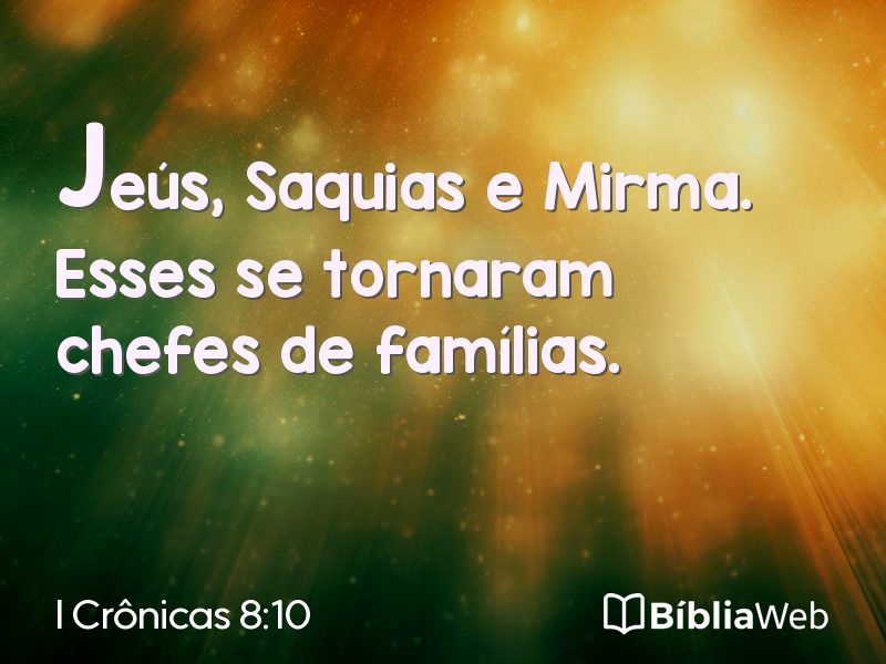 I Crônicas 8:10 em imagem para compartilhar