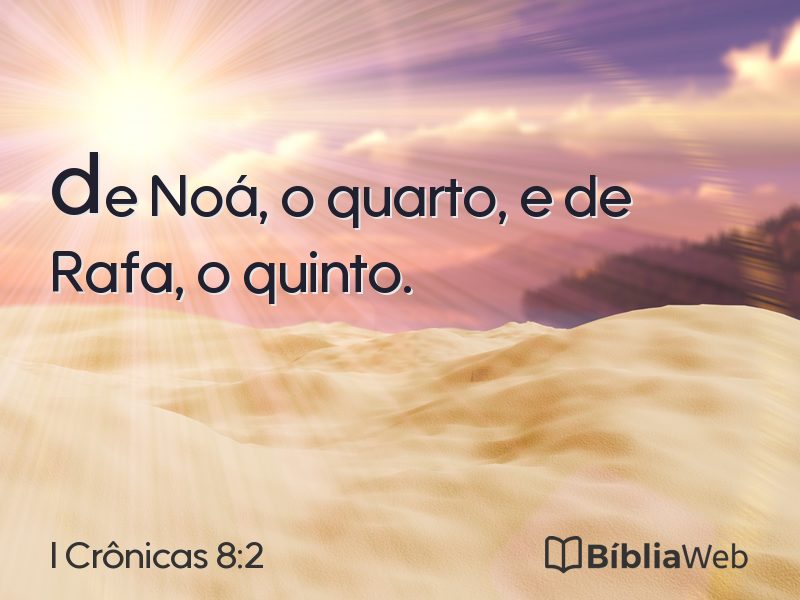 I Crônicas 8:2 em imagem para compartilhar