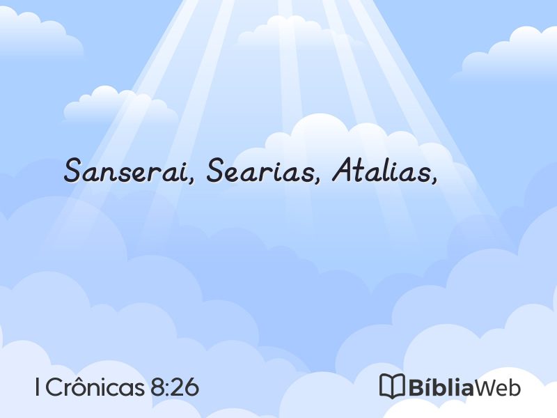 I Crônicas 8:26 em imagem para compartilhar