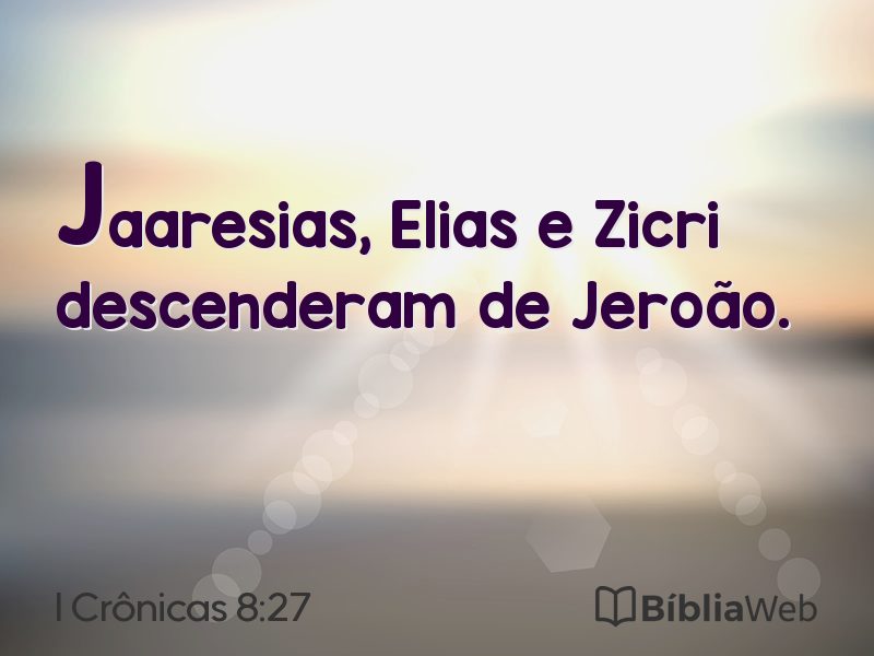 I Crônicas 8:27 em imagem para compartilhar