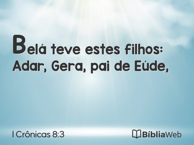 I Crônicas 8:3 em imagem para compartilhar
