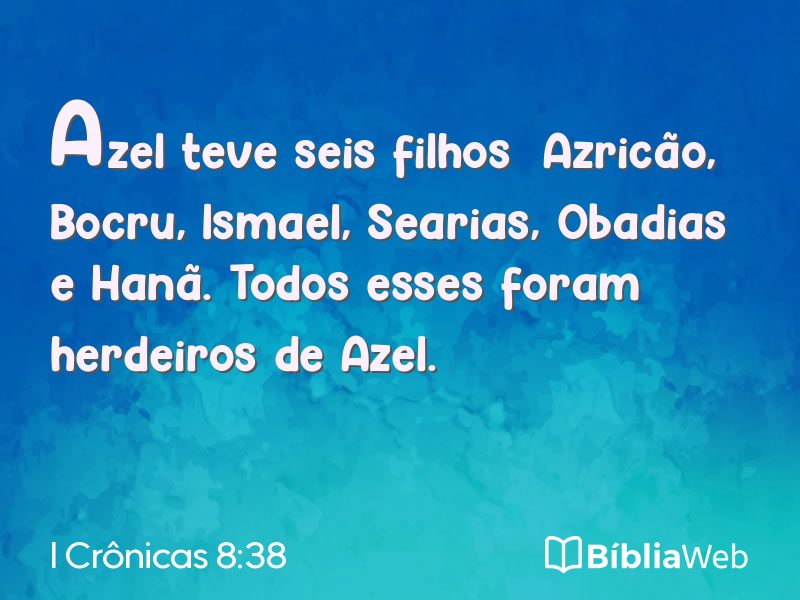 I Crônicas 8:38 em imagem para compartilhar