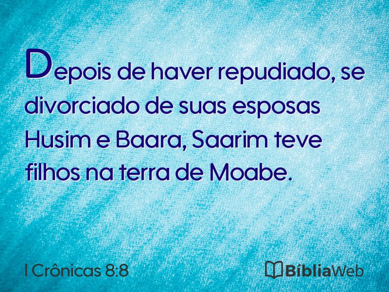 I Crônicas 8:8 em imagem para compartilhar