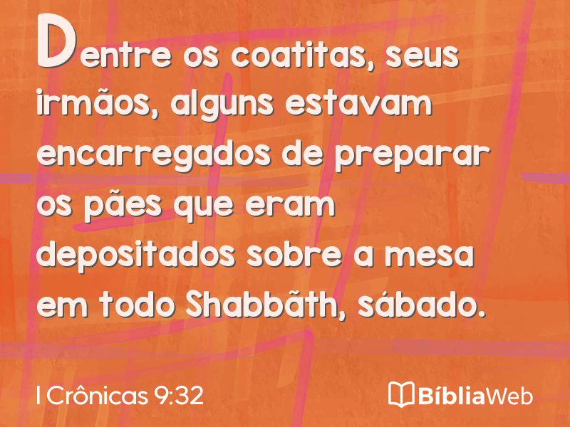 I Crônicas 9:32 em imagem para compartilhar
