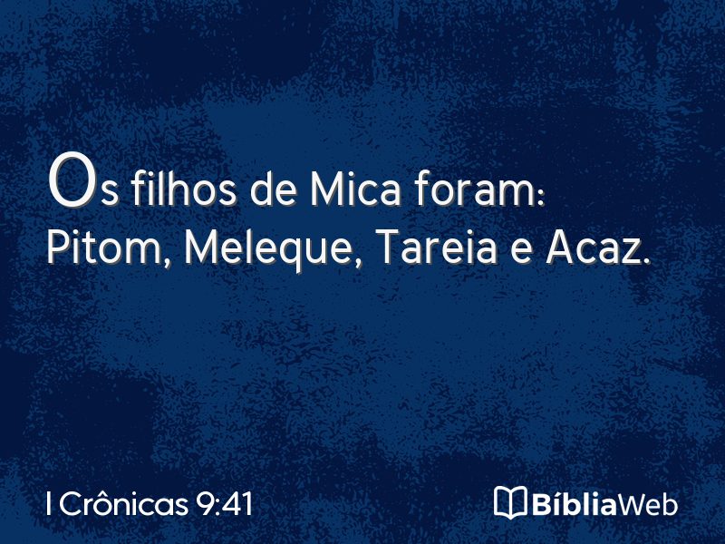 I Crônicas 9:41 em imagem para compartilhar