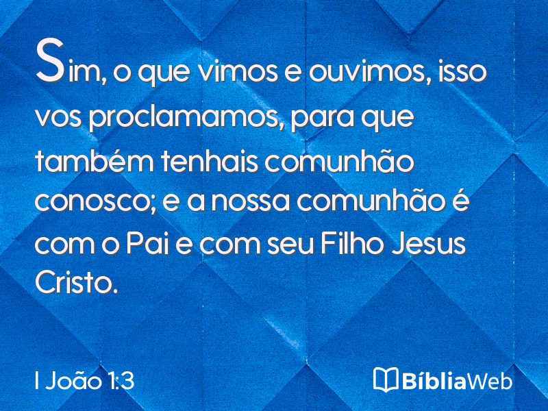 I João 1:3 em imagem para compartilhar