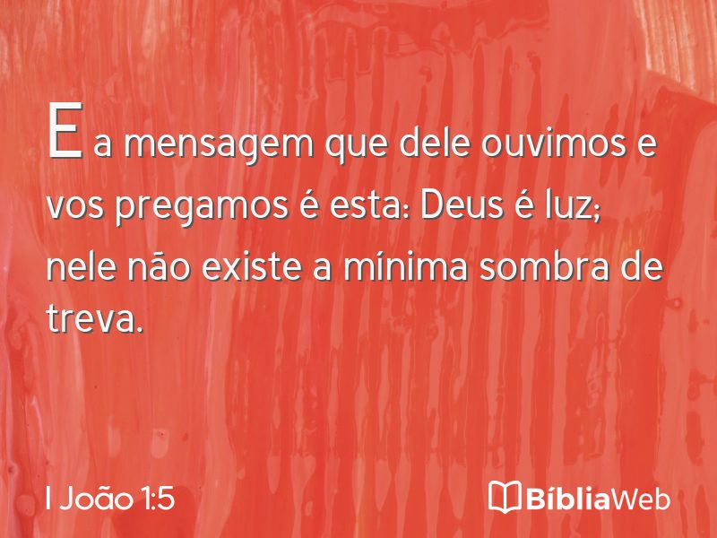 I João 1:5 em imagem para compartilhar