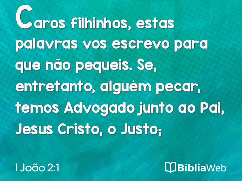 I João 2:1 em imagem para compartilhar