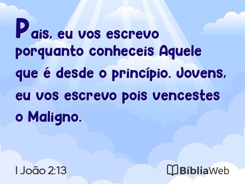 I João 2:13 em imagem para compartilhar