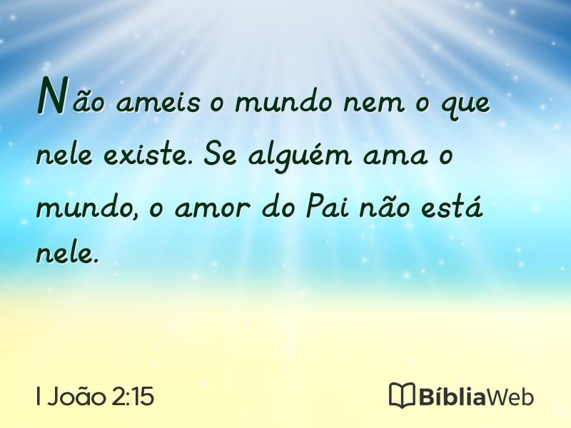 I João 2:15 em imagem para compartilhar