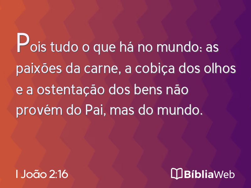 I João 2:16 em imagem para compartilhar