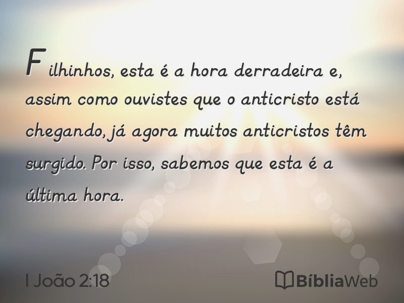 I João 2:18 em imagem para compartilhar