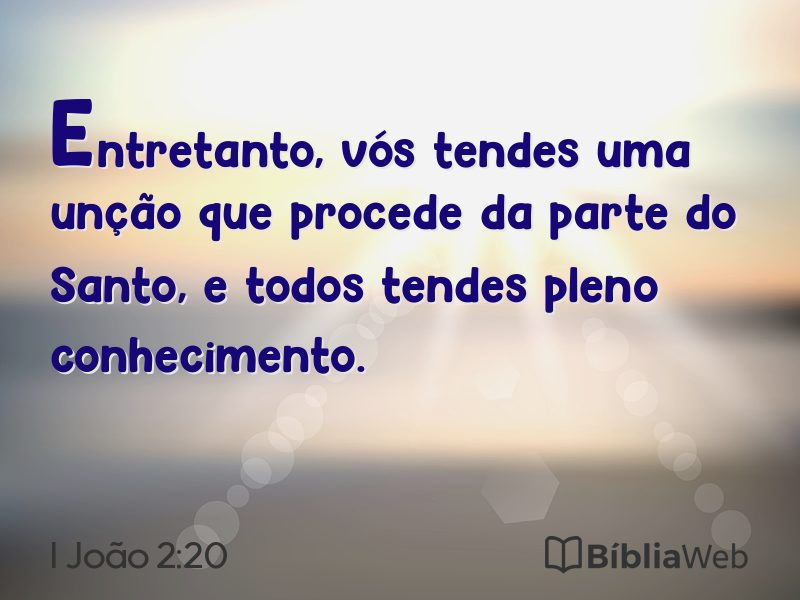 I João 2:20 em imagem para compartilhar