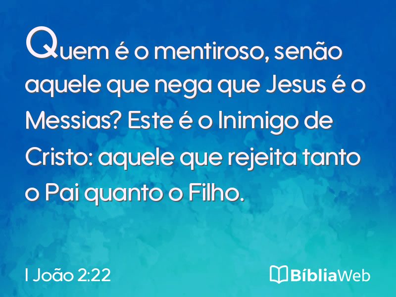 I João 2:22 em imagem para compartilhar