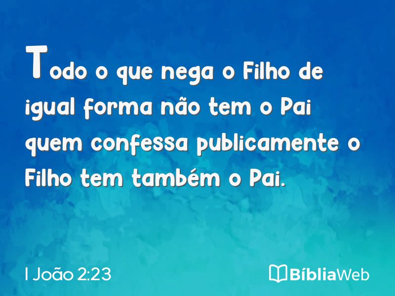 I João 2:23 em imagem para compartilhar