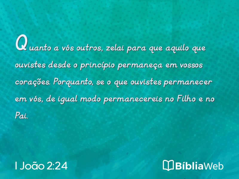 I João 2:24 em imagem para compartilhar