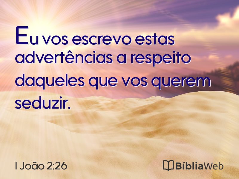 I João 2:26 em imagem para compartilhar