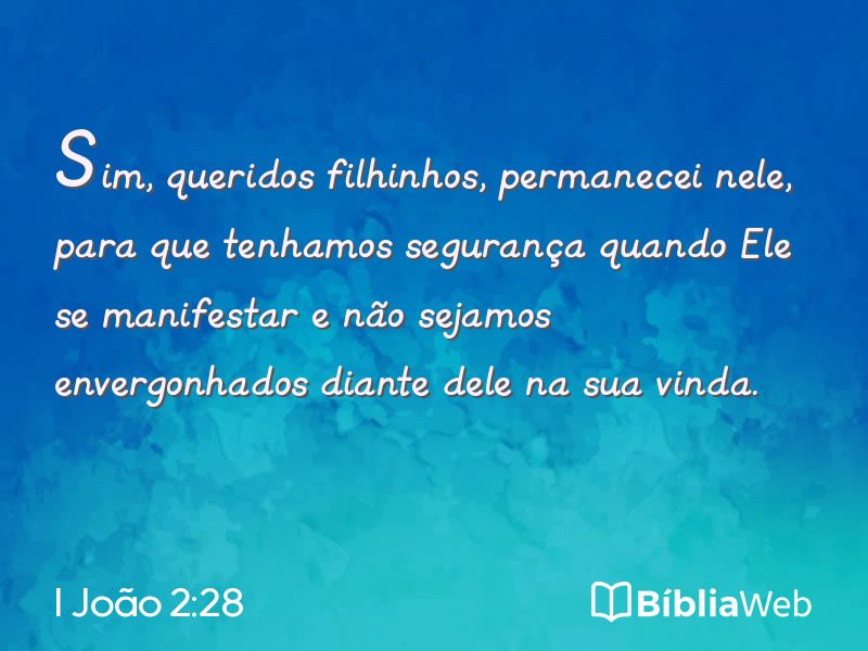 I João 2:28 em imagem para compartilhar
