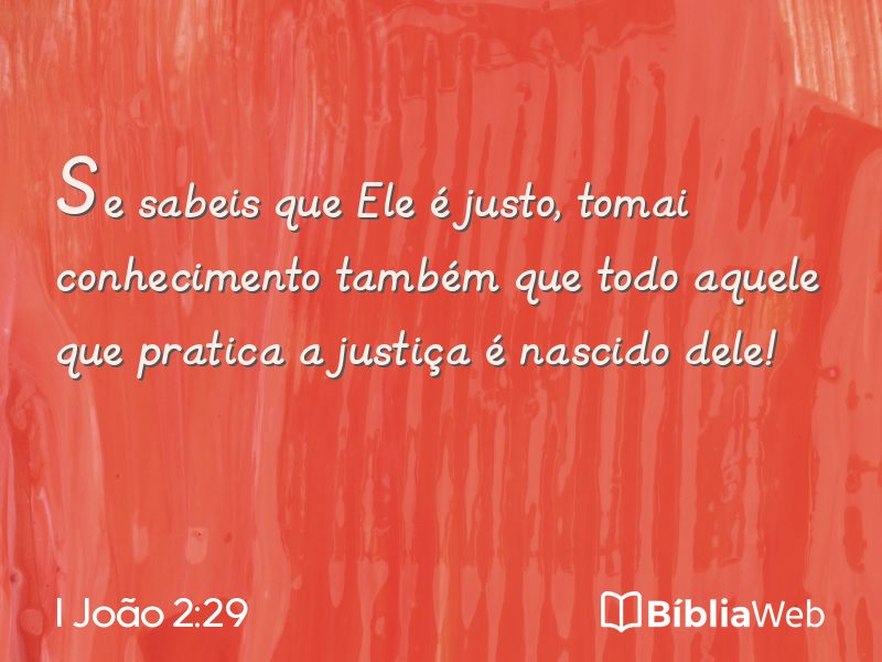 I João 2:29 em imagem para compartilhar