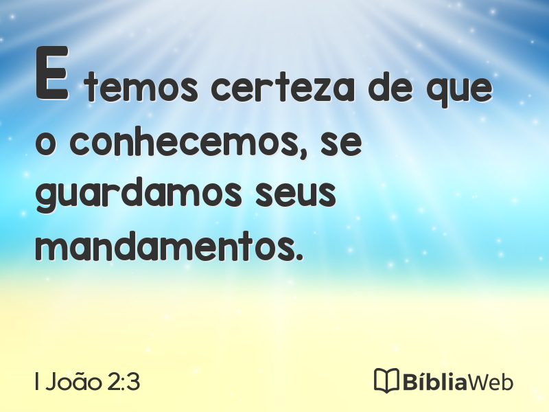 I João 2:3 em imagem para compartilhar