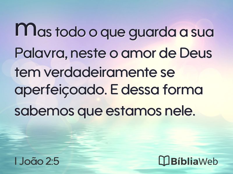 I João 2:5 em imagem para compartilhar