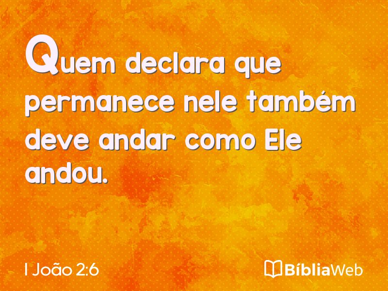 I João 2:6 em imagem para compartilhar