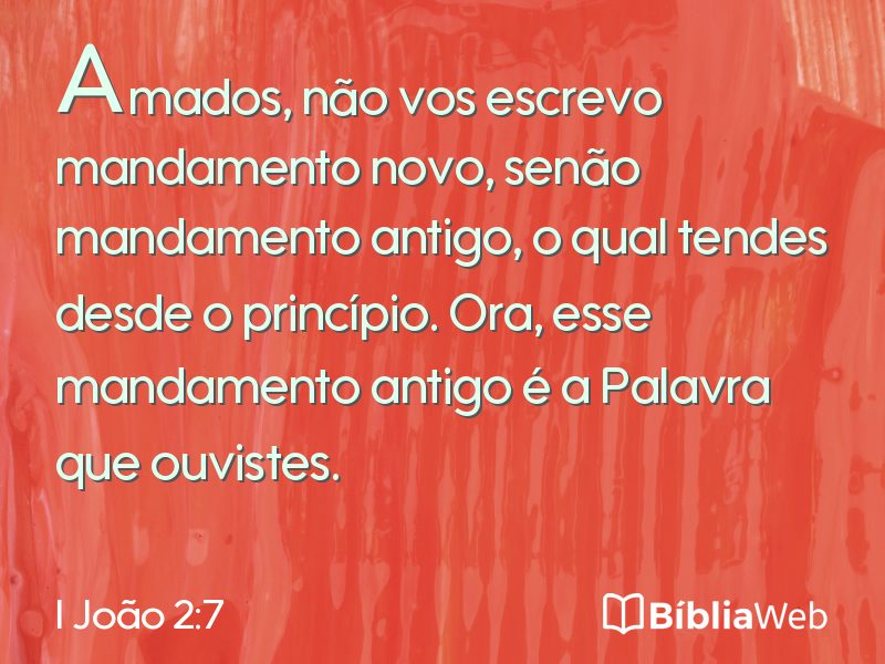 I João 2:7 em imagem para compartilhar