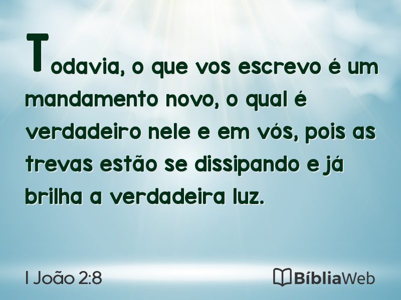 I João 2:8 em imagem para compartilhar