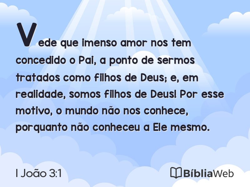 I João 3:1 em imagem para compartilhar