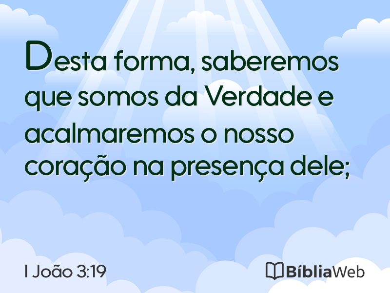 I João 3:19 em imagem para compartilhar