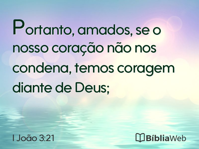 I João 3:21 em imagem para compartilhar