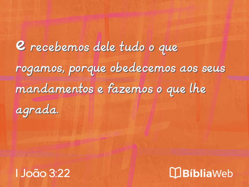 I João 3:22 em imagem para compartilhar