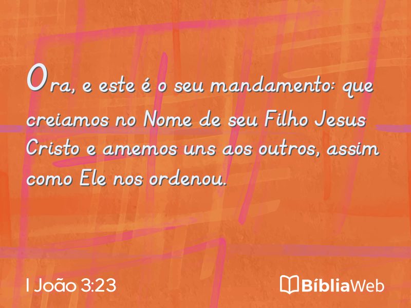 I João 3:23 em imagem para compartilhar